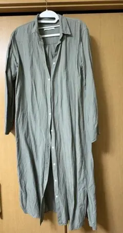 A DAY IN THE LIFE カーキ　シャツワンピース