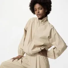 ユニクロ ウルトラストレッチアクティブブルゾン XL ベージュ