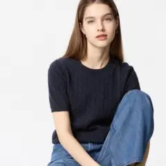 UNIQLO(ユニクロ) ケーブルクルーネックセーター XL