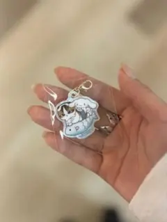 mofusand サンリオ シナモン キーホルダー マーブルアクリルチャーム