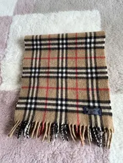 BURBERRY　LONDON　カシミヤマフラー　チェック柄