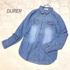 【新品タグ付】DURER デニムシャツ　L 長袖　ウエスタンシャツ デニムブルー