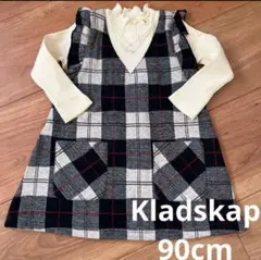 クレードスコープ 女の子 春秋 チェック柄ワンピース 90cm