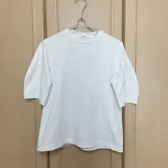 LOEFF コットン クレセントスリーブ Tシャツ 白 レディース 現行品のサムネイル