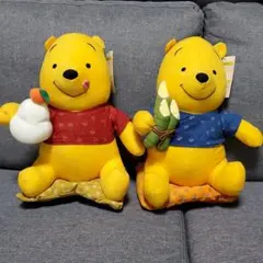 くまのプーさん BIG ニューイヤースタイルぬいぐるみ 2個セット 和風お正月