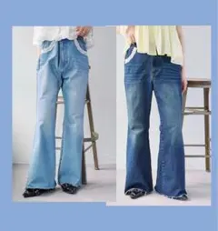 レースポケット フレアデニムパンツ Wclosetのサムネイル