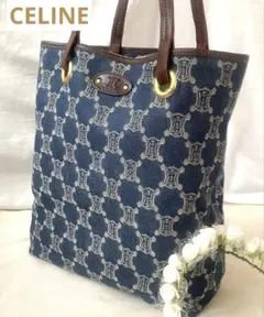CELINE パリマカダム デニ厶 トートバッグ 肩掛け トリオンフ