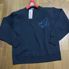 【未使用 美品】レトロ　ヴィンテージ　ミッキーマウス　バックプリントトレーナー