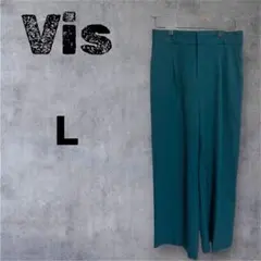 Vis ビス　グリーン系パンツ　ウエストゴム　ゆったりサイズ