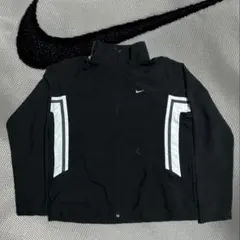 00s NIKE ナイキ ナイロンジャケット y2k 黒 刺繍 archive