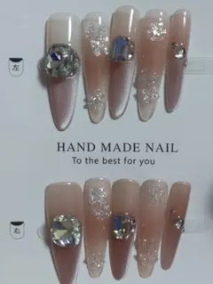 A1ハンドメイド ネイルチップ グラデーションSサイズ10個セット