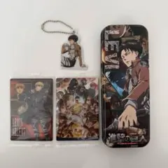 進撃の巨人 リヴァイ　つめてねヘイチョウ 缶ケース その他　4点セット