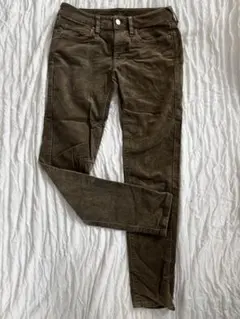 コーデュロイ　スキニーパンツ バックポケット付き