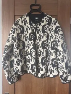 ZARA レオパード柄 ノーカラージャケット Mサイズ
