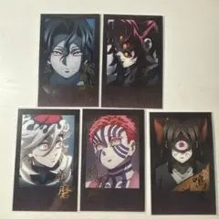 鬼滅の刃 箔押しチェキ風ブロマイド 鬼おまとめ