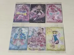 未開封　名探偵プリキュア　ウエハース　箔押し　6枚セット　まとめ売り