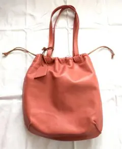box21 本革 ボックス トートバック　ピンクのサムネイル