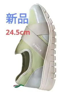 【新品未使用】KINNER スニーカー 24.5cm　ベルトデザイン