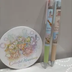 Duffy and Friends ボールペン 2本 コースター