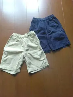 【UNIQLO】イージーショートパンツ 2点セット ベージュ ネイビー