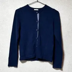 GU　キッズカーディガン　140サイズ　紺　ニット　上品カジュアル　秋冬春