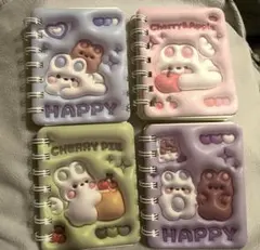 動物 アニマル 3D風 ノート 4点セット