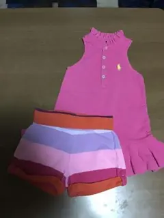 ラルフローレン　babyGAP 80センチ　ワンピース短パンセットのサムネイル