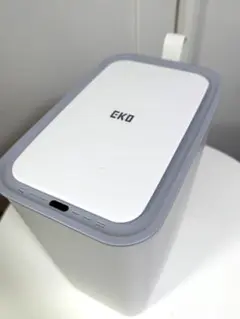 뚜껑이 달린 EKO 쓰레기통 흰색/회색
