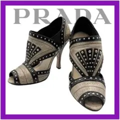 PRADA　プラダ　スタッズ　サンダル　ブーティ　ハイヒール　サイズ36