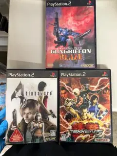 PS2 ゲーム3本セット GUNGRIFFON BLAZE バイオハザード4 鉄