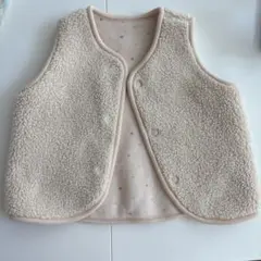 【UNIQLO】ベビーベスト 70cm ベージュ 星柄