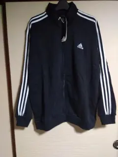 3XL/黒/新品/アディダス/メンズ 裏起毛 スウェット ジャケット 4L