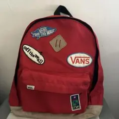 VANS レッド リュック パッチ付き　キッズのサムネイル
