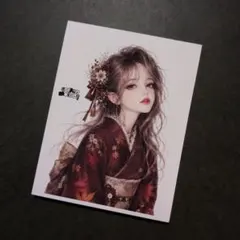 □新作　cottonmelody様　和柄女の子ステッカー　28枚　和コラ