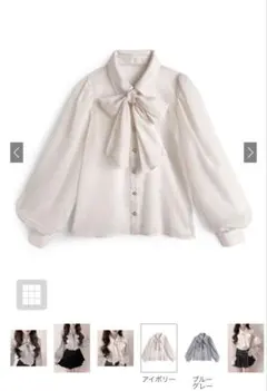 【GRL】リボン付きシアーブラウス［tg940］