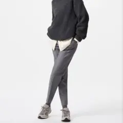 UNIQLO ユニクロ　スマートアンクルパンツ/丈長め　グレー　L レディース
