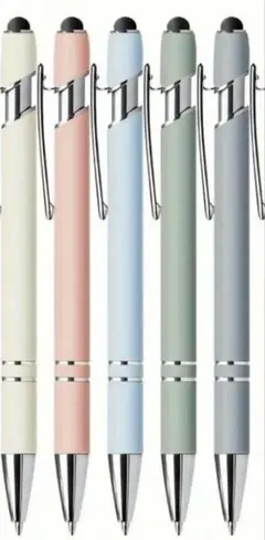 5本セットタッチペンボールペン付き 2in1多機能ボールペン 黒インクスタイラスのサムネイル