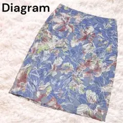 美品 ダイアグラム グレースコンチネンタル スカート 総レース フラワー 刺繍