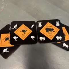 カンガルーとコアラ コースター 4枚セット