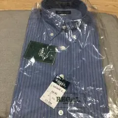 限定値下デッドス未使用タグ付日本製REGAL 綿ストライプBDシャツ 38-84