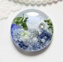 no.1823 レジン ヘアゴム ブローチ ポニーフック - メルカリ