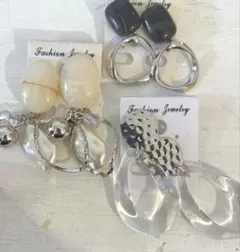 3点セット　549 ハンドメイド　樹脂　金属　ピアス　イヤリング　まとめ売り