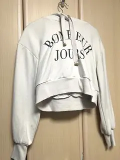 31 Sons de mode クロップドフード付きパーカー