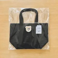 オールドテディワッペントートバッグ ブラック L ドアップテディガール