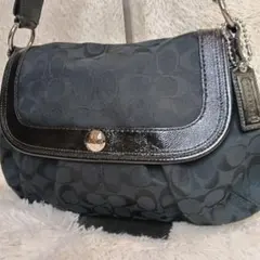 COACH コーチ ワンショルダーバッグ ハンドバッグ シグネチャー ブラック