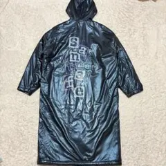 【超激レア】サンタフェ ドデカロゴ入り 裏地ボア ベンチコート 光沢ライトブルー