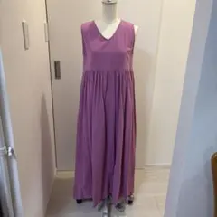 ノースリーブロングワンピース ピンク