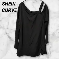 SHEIN CURVE ブラック オフショルダー チュニック 2XL