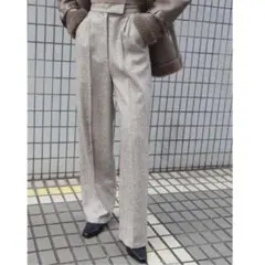 ELDER EMODAジャガードタイワイドパンツ　M ダークグレー