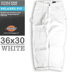 値下げDickies ホワイト ダブルニーペインターパンツ32X30 新品 DICKIES ディッキーズ ダブルニー 2053 メンズ ペインター